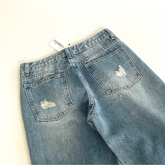Oak + Fort distressed straight leg jeans - Picture 7 of 9